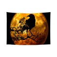 thumbnail image 2 of Fiudx Liquidación de ahorros de verano Tapiz de Halloween para colgar en la pared, cuervo negro en la rama, tapiz de Halloween, tapiz de pared para dormitorio, sala de estar, dormitorio, decoración d, 2 of 7