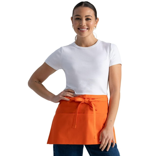 Delantal Chef Works unisex para camarera, color mandarina, talla única