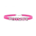 thumbnail image 5 of Hot Sexy Rose Red Suede Leather Collar Rhinestone Letters Choker Harajuku DIY Customized Necklaces Lovers BDSM Cosplay Jewelry, 5 of 5