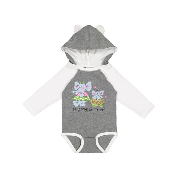 Inktastic Elephant Future Big Sister Girls Long Sleeve Baby Bodysuit