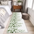 thumbnail image 4 of 2'x6' Rug Runners for Hallways Kitchen, Sage Green Eucalyptus Leaves Non Slip Entryway Beside Floor Carpet Runner, Spring Country Botanical Washable Laundry Room Bedroom Throw Rugs Mat for Family Pet, 4 of 8