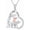 C-Elephant, variant on Fox Necklace for Women, 925 Sterling Silver Heart Fox Pendant Mother Daughter Necklace, Mom and Daughter Jewelry Birthday Christmas Mother's Day Gifts for Women Mom Grandmother