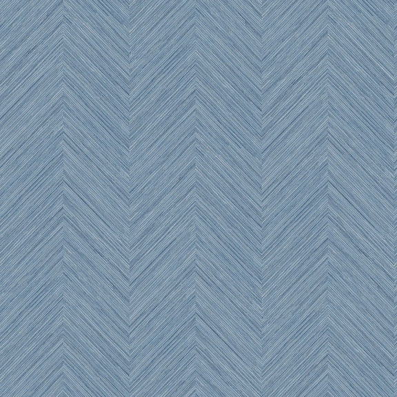 Chesapeake Caladesi Blue Faux Linen Wallpaper