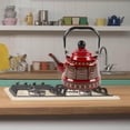 thumbnail image 4 of Ancient Bell Pot Kettle with 2.5L Water Pot Lid Boiling Chinese for Household Hotel Red, 4 of 9
