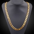 thumbnail image 5 of EeaseCA 24 Inch Men Chain Hip Hop Necklace Punk Style Jewelry 18K Gold Plated Link Chain 6mm, 5 of 5