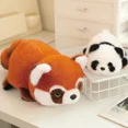 thumbnail image 3 of Panda Reversible de la vida Real para niños, animales de peluche, juguete de peluche, lindo Panda Rojo, almohada suave, regalo de cumpleaños y Navidad, 3 of 4