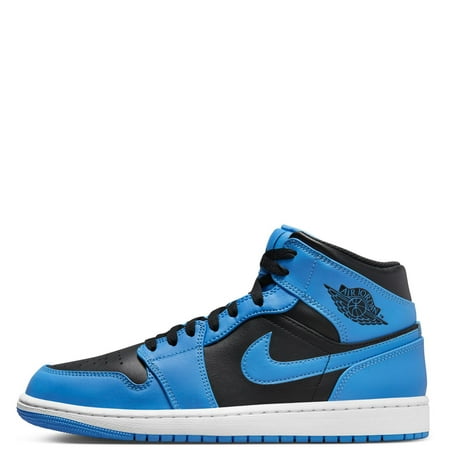 Air Jordan Men 1 Mid Sneaker University Blue/Black-White DQ8426-401 Size 12 US