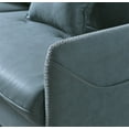 thumbnail image 7 of Resenkos 3-Seat Sofa Couch, Tufted Love Seat with 2 Pillows, Blue, 7 of 7