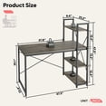 thumbnail image 4 of Bestier 47 inch Computer Desk with Shelves Home Office Desk Corner Desk, 4 of 8