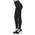 thumbnail image 3 of 3 Pack Women's High Waist Fleece Lined Thermal Leggings with Flattering Front Seam Winter Legging, 3 of 6