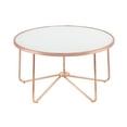 thumbnail image 3 of ACME Alivia Coffee Table in White Glass and Rose Gold, 3 of 5