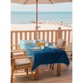 thumbnail image 2 of Outdoor Tablecloths with Umbrella Hole & Zipper, Blue Ombre Tablecloth Rectangle 60x84 Inch, Coastal Beach Modern Abstract Art Waterproof Table Cloth, Patio/Pool/Picnic Table Covers, 2 of 8