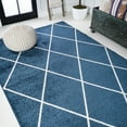 thumbnail image 4 of JONATHAN Y SUPERSOFT 4 x 6 Area Rug, Cole Minimalist Diamond Trellis - Navy/White, SEU102H-4, 4 of 9