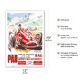 thumbnail image 2 of 1951 Pau Grand Prix - Vintage Car Racing Poster by Géo Ham (Georges Hamel) - Master Art Print (Unframed) 13in x 19in, 2 of 4