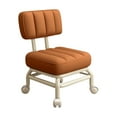 thumbnail image 1 of Low Square Rolling Stool Pedicure Stool Pulley Stool Roller Seat Short Stool for Orange, 1 of 9