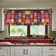 thumbnail image 3 of Yayeee Kitchen Curtains Tier Set of 2 Light Filtering 57"x24" Over Sink Window Panels, Purple Jar, 3 of 7