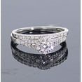 thumbnail image 4 of Diamond Ring Set White Gold Halo Diamond Engagement Ring and Wedding band Set 1/2ctw, 4 of 5