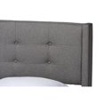 thumbnail image 4 of Baxton Studio Casol Lit Plateforme Taille Complète en Tissu Gris Transitionnel Style Mid-Century Modern, 4 of 5