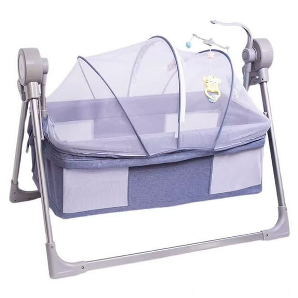 CUNA MECEDORA PARA BEBE IMPORTACIÓN PORTÁTIL GRIS