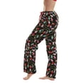 thumbnail image 2 of Just Love Fleece Pajama Pants for Women Sleepwear PJs. (Black - Xmas Lights, 3X), 2 of 3