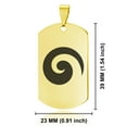 thumbnail image 2 of Stainless Steel Koru (Spiral) Maori Symbol Dog Tag Keychain Circle Ring, 2 of 2