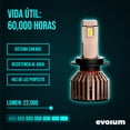 thumbnail image 2 of Luces Led para Auto - EVOLUM - Modelo Golden 22,000 lúmenes - Resistencia al Agua - Haz de luz Perfecto (H7), 2 of 8