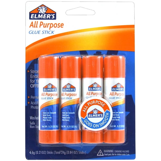 Barras de pegamento Elmer's para todo uso, 6 ml, 4 unidades