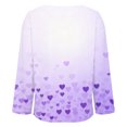 thumbnail image 5 of Outfmvch Valentine's Shirt Long Sleeve Blouse for Women's Blouses Red Holiday Blouse Blouses for Women Plus Size Valentines Shirts for Women Long Sleeve Boho Tops Light Violet L, 5 of 5