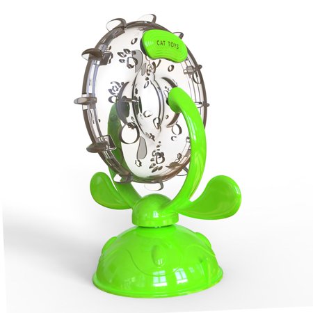 Cat Food Dispenser Interactive Cat Toy Leaky Treat Ball Training Ball Kitty Green