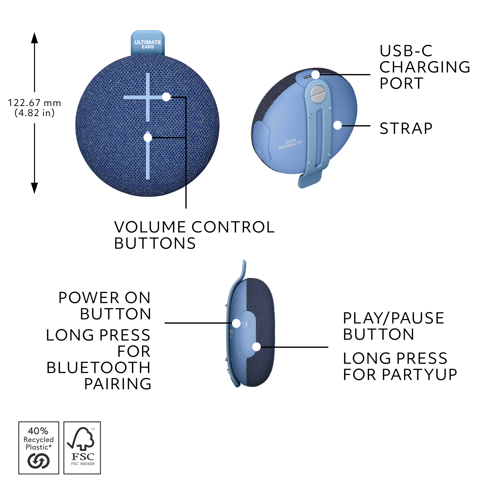 Ultimate Ears Mini Roll Portable Speaker