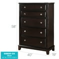 thumbnail image 2 of Glory Furniture Ashford 5 Drawer Chest in Cappuccino, 2 of 8