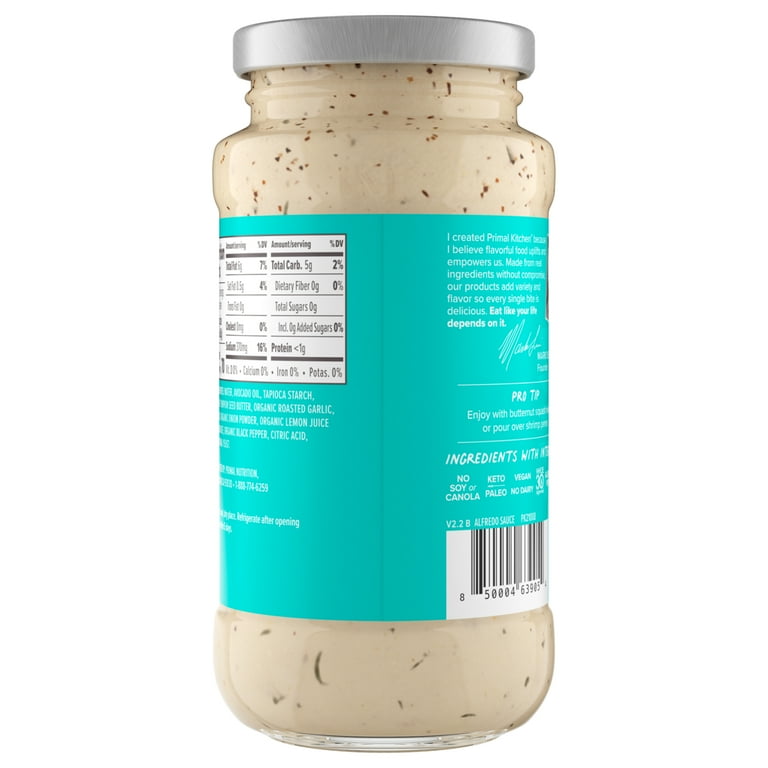 3 pack) Primal Kitchen No Dairy Alfredo Sauce 15 oz - Walmart.com