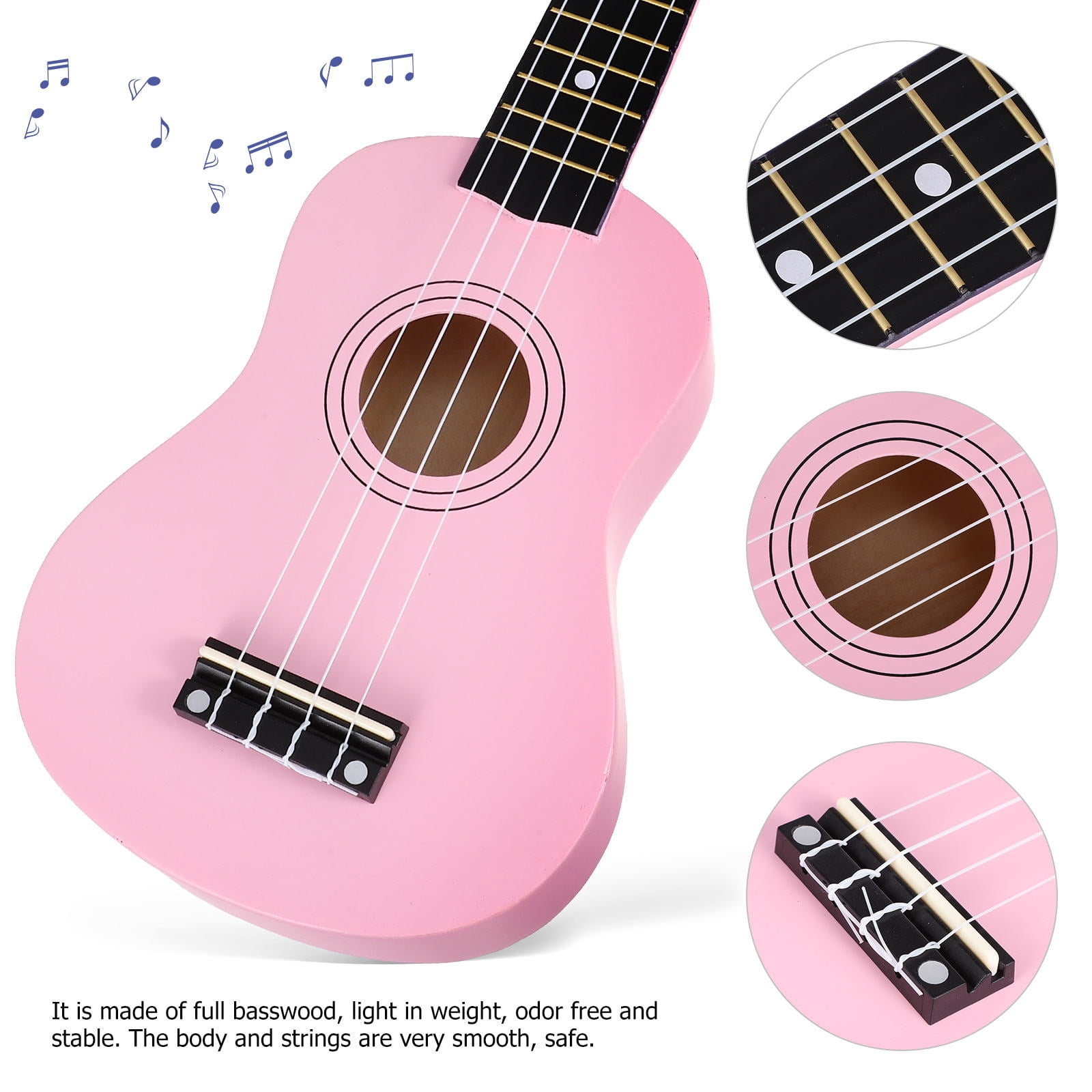 LOLIPPYY Ukulele Full Wood 1 Set -Term Playability Beginner Friendly