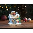 thumbnail image 2 of Adornos navideños, regalos navideños, casita navideña decorada con Papá Noel, iluminación LED, funciona con pilas ER, 2 of 5