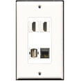 thumbnail image 1 of Ultra Spec Cables 2 Port HDMI 1 Port USB A-A 1 Port Shielded Cat6 Ethernet Wall Plate DecorZ, 1 of 1