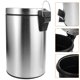 thumbnail image 5 of Cubo de basura de acero inoxidable para sala de estar, contenedor de basura metálico con tapa para oficina (5 l), 5 of 6
