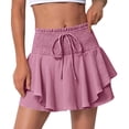 thumbnail image 5 of Kvture Women's Mini Skirt High Waisted Layered Ruffle Skirts Tiered Short Skirt Lingerie Y27K XL, 5 of 8
