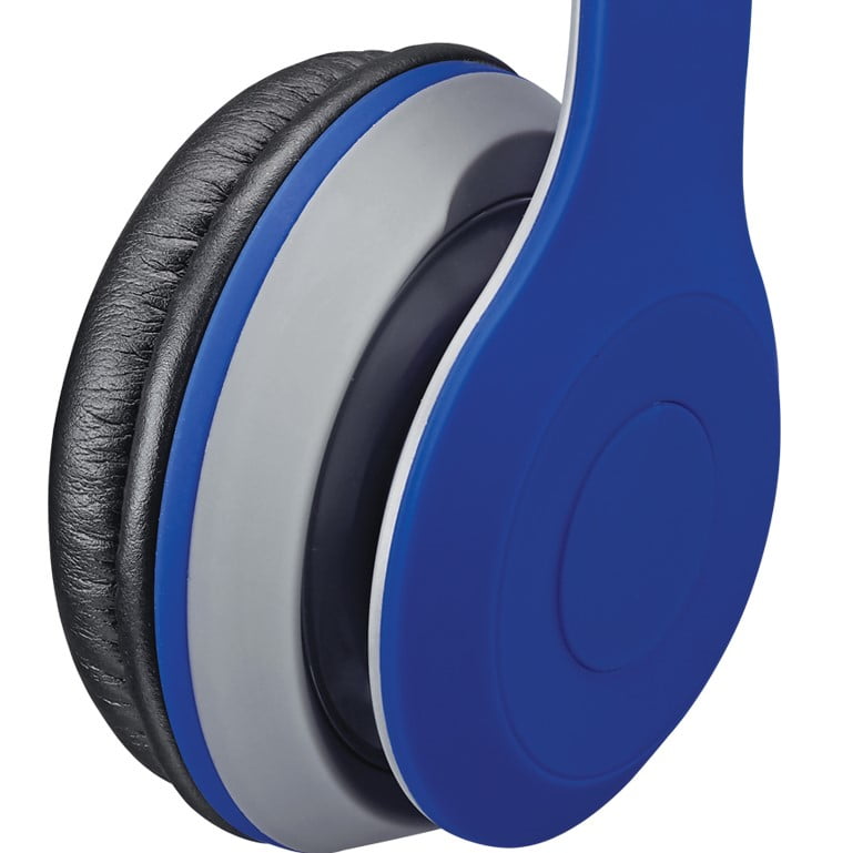 iLive Bluetooth Noise-Canceling Over-Ear Headphones, Matte Blue, IAHB38B