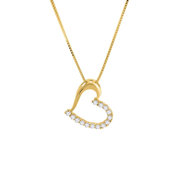 MauliJewels Engagement Necklace for Women 0.56 Carat Natural Round Blue/Black/White Diamond Heart Shape Pendant 4 Prong-Setting 10K Rose, White & Yellow Gold