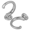 thumbnail image 1 of Miangastore Traditional Curtain Holdback Tieback Hooks Silver 2Pcs 1.9In, 1 of 9