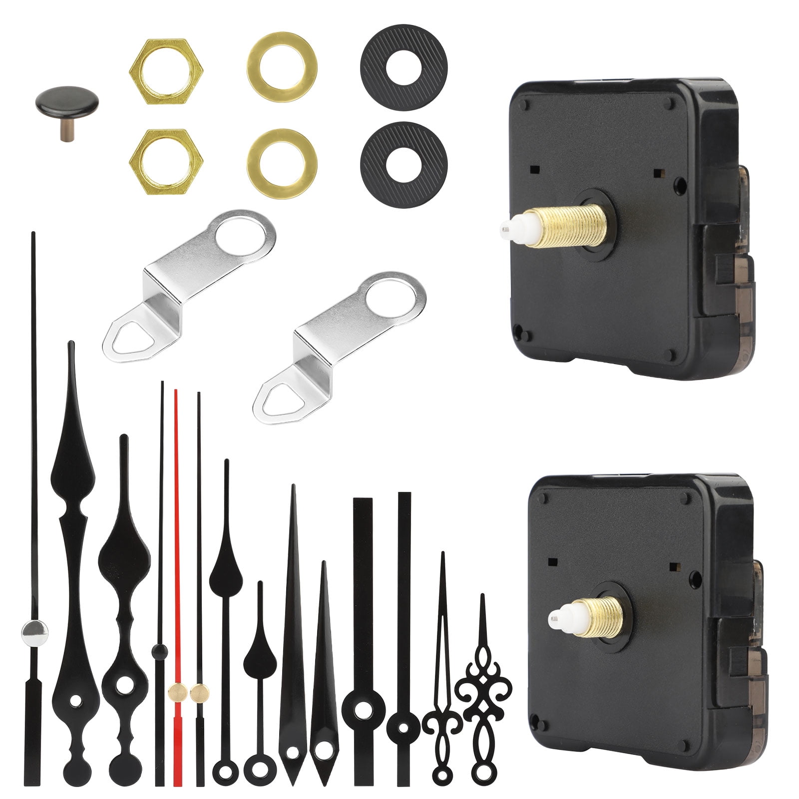 Replacement Quartz Wall Clock Movement Mechanism Motor With Hands & Fittings Kit 
