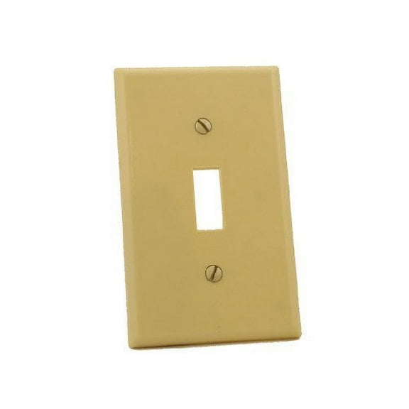 Leviton 86001 Ivory Single Gang Toggle Light Switch Wall Plate