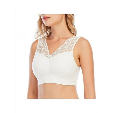 

Sexy Deep V Neck Women s Lace Gathering Bra Oversized Floral Underwire Soft Cup Daily Bra