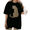 Black-1, variant on UNISHE Women's Elegant Leopard Graphic Tee Minimalist Sitting Wild Cat Art Print Casual Summer Top