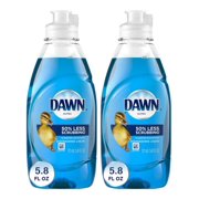 Dawn Ultra Liquid Dish Soap, Dishwashing Liquid, Grease Removal, Original, 5.8oz ( Pack of 2 )