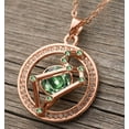 thumbnail image 2 of Leafael "Superstar Zodiac Constellation Pendant Necklace Made with Premium Crystal July August Birthstone Peridot Green Horoscope Jewelry, Leo, 14k Rose Gold Plated, 18"+2", 2 of 6