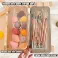 thumbnail image 2 of Makeup Sponge Case,Makeup Brush Box,Cosmetic Storage Organizer Box Containers With Lid,for Bedroom,Bathroom Vanity Shelf or Cabinet, Holds Makeup Brush,Palettes,Nail Polish, 2 of 10