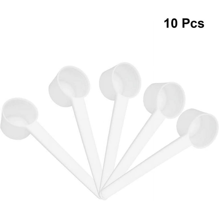 24 Pieces Gram Scoop Teaspoon Spoons Plastic 1/3/ 5/10/ 15 Gram Measuring  Spoon Long Handle Protein Powder Scoop Flat Round Bottom Teaspoon Scoop  Milk