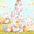 thumbnail image 2 of KHONTS Easter Egg Pajamas Pants for Women Cute Bunny Printed Elastic Waist Sleeppants Lightweight Homewear Stretchy Trousers 04-White XL, 2 of 7