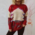 thumbnail image 2 of Suéteres navideños de otoño e invierno para mujer, suéteres casuales de manga larga de punto, suéteres básicos para mujer, camisetas de moda, ropa, 2 of 5